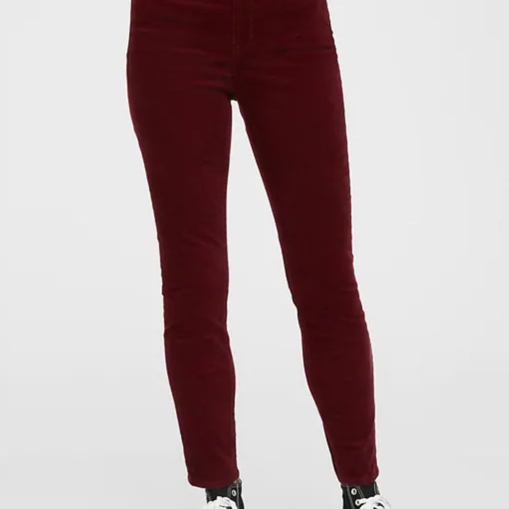 Gap Denim High Rise Leggings Burgundy Size 27